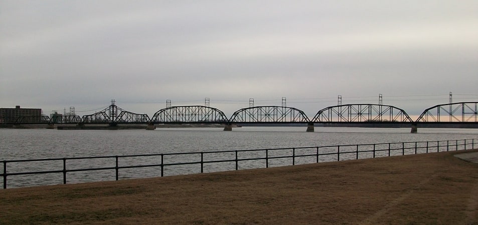 Swing bridge in Davenport, Iowa