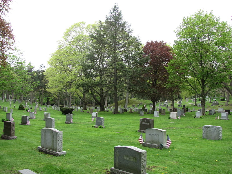 Cemetery in Brookline, Massachusetts