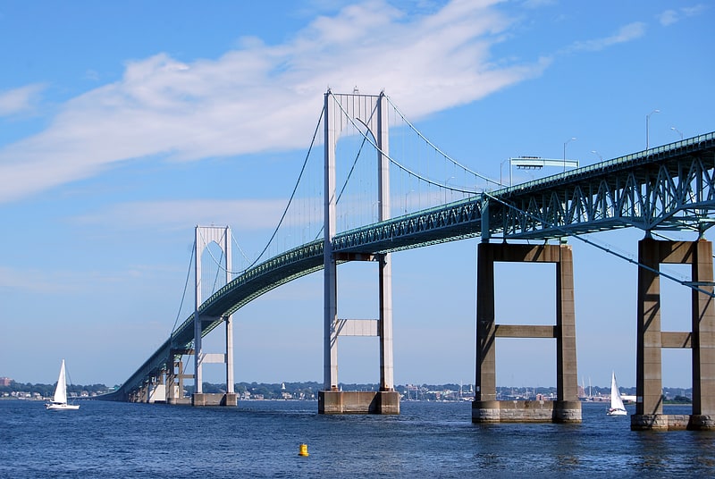Suspension bridge in Jamestown, Rhode Island