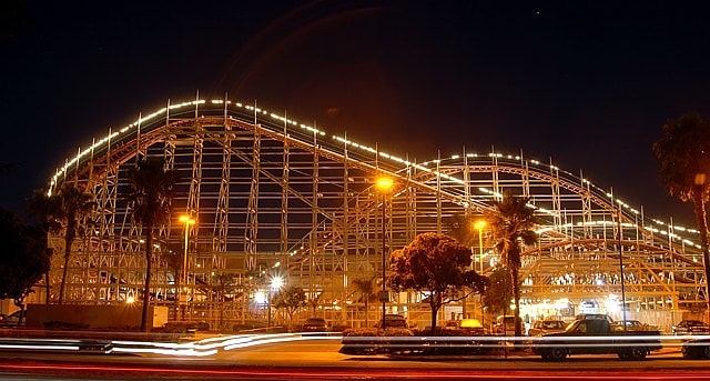 Roller coaster in San Diego, California