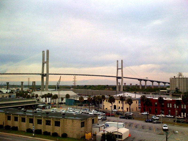 Pont à haubans à Savannah, Géorgie