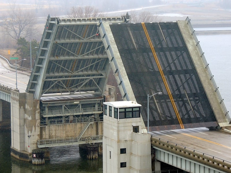 Bascule bridge in St. Joseph, Michigan