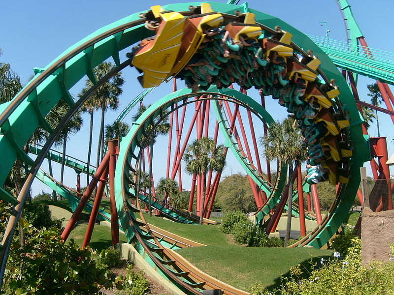 Roller coaster in Tampa, Florida