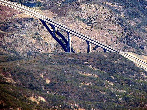 Box girder bridge in California
