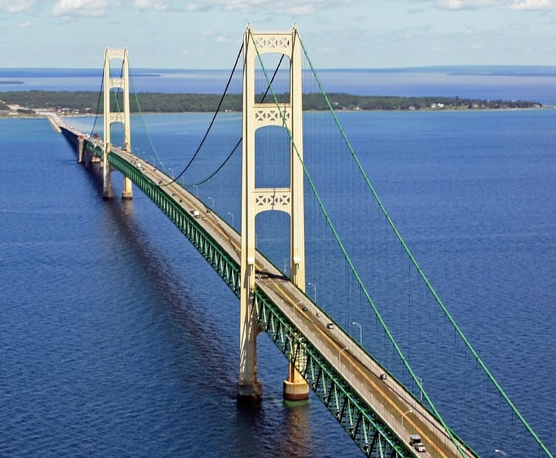 Suspension bridge in Michigan
