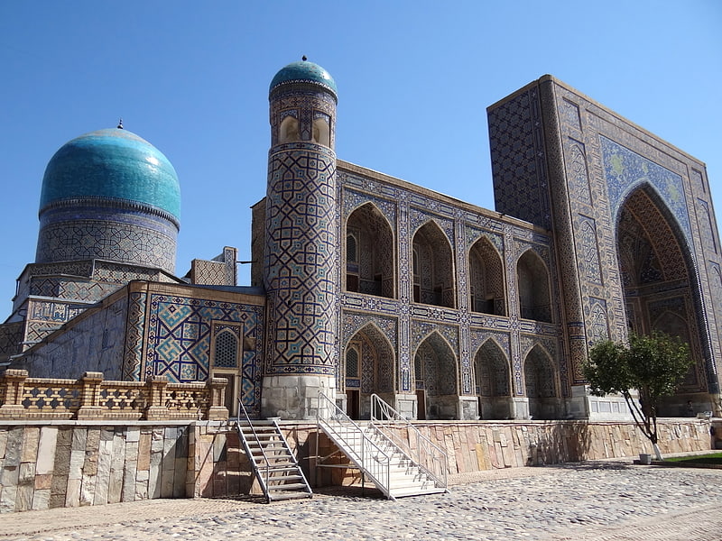 Monument in Samarkand, Uzbekistan